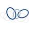 CosmoLiving by Cosmopolitan Blue Metal Overlapping Oval Geometric Wall Decor 43" x 2" x 22"